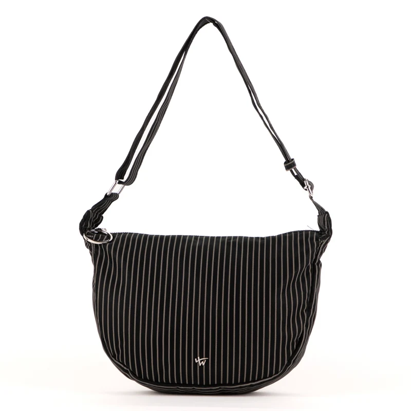 Striped crossbody hobo bag
