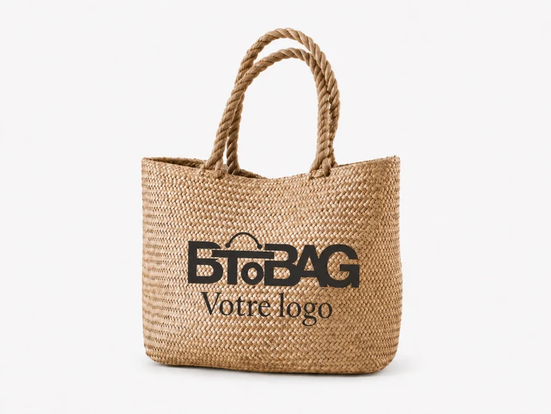 Sac herbe poignées torsadées