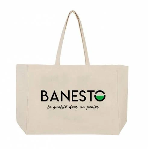 Sac shopping coton avec zip