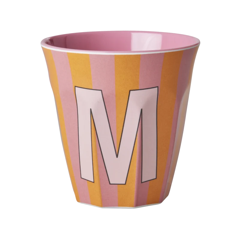 Mellem Alfabetkop - Orange - M- Stripes