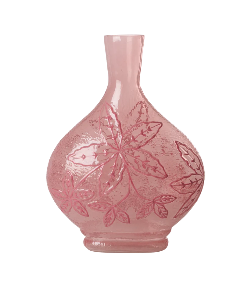 Glas Vase - Smuk Lyserød