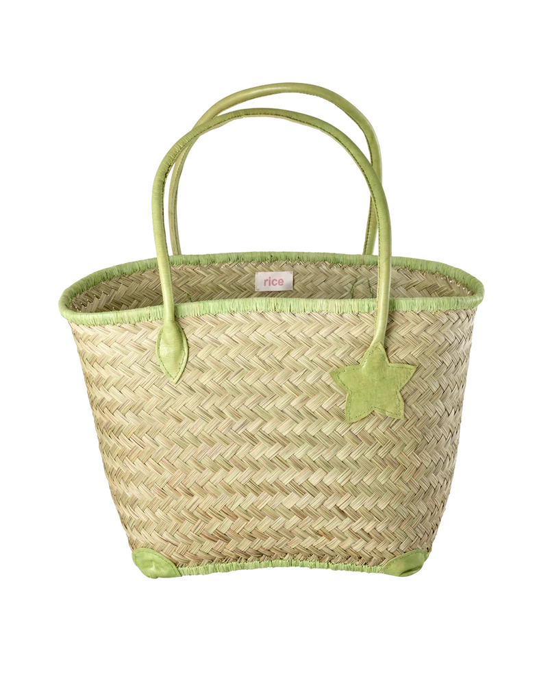 Stor Raffia Taske - Grøn