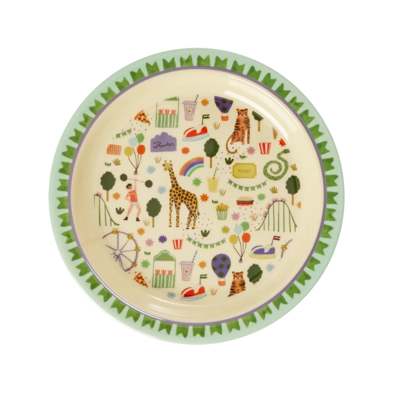 Børnetallerken - Mint - Fun Fair Print