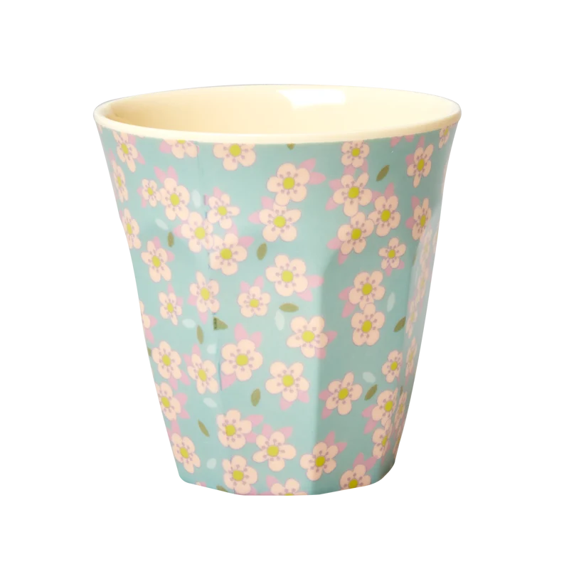 Mellem Kop - Blå - Small Flower Print