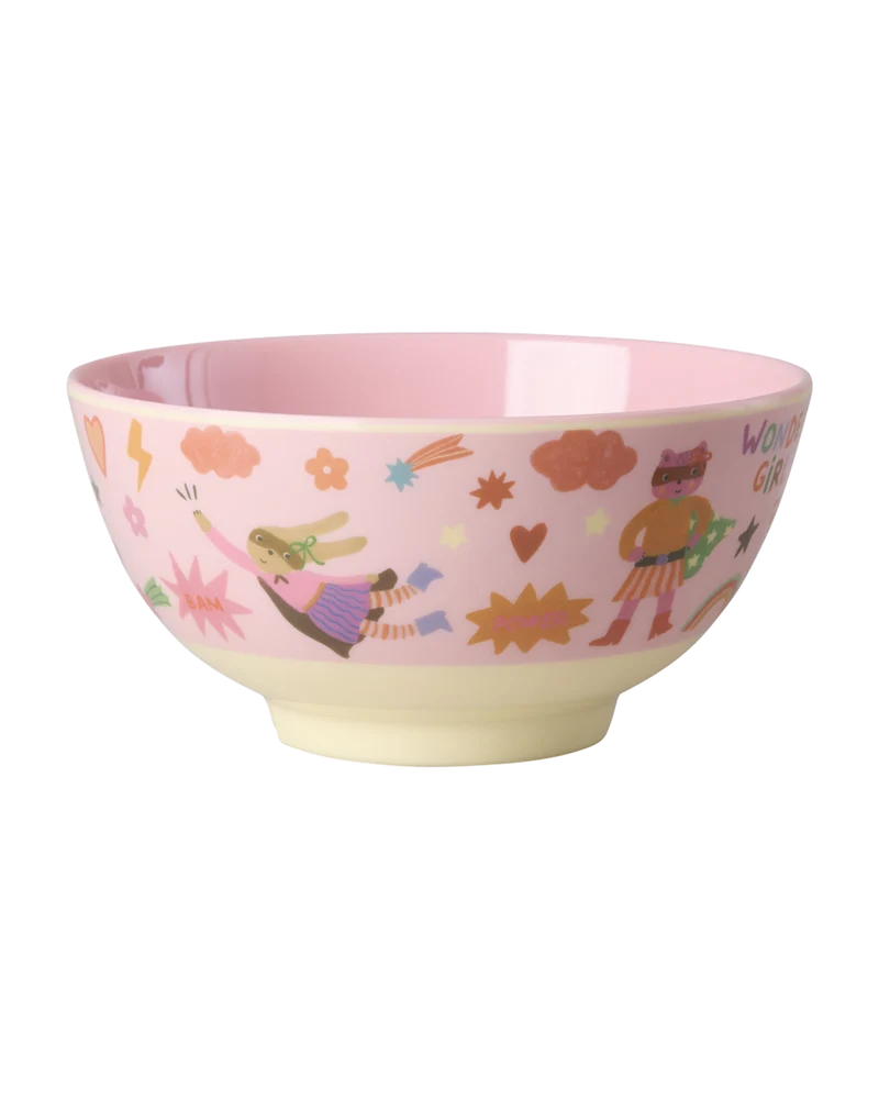 Mellem Børneskål - Pink - Hero Print