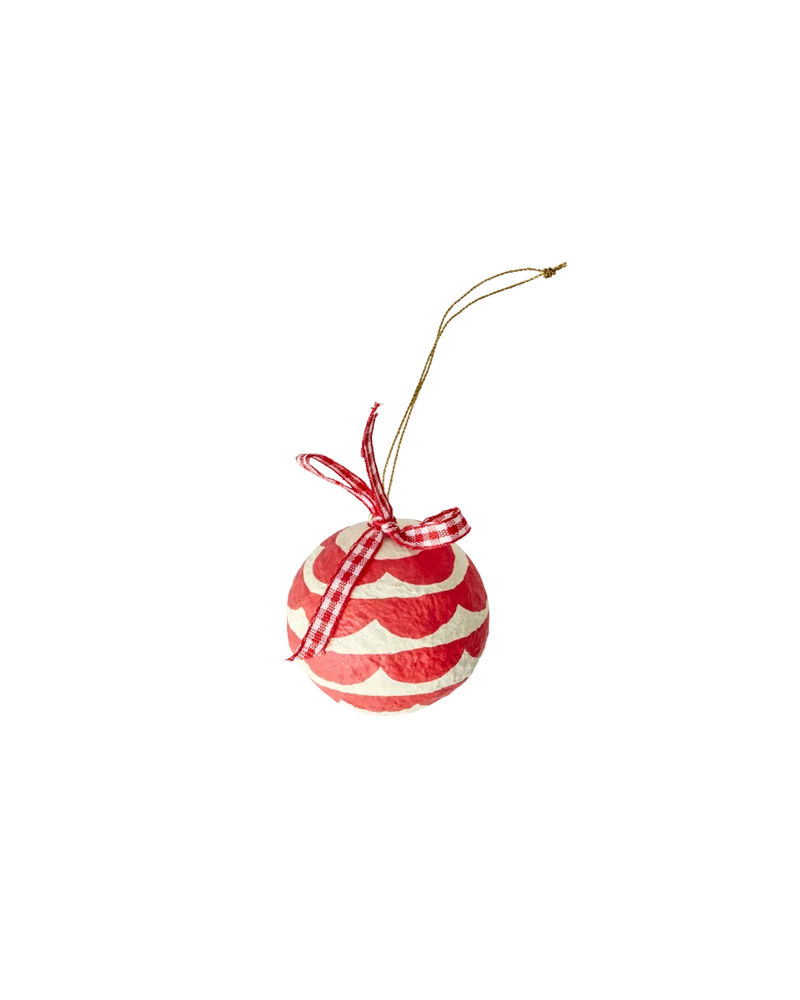 Rund Julepynt - Rød