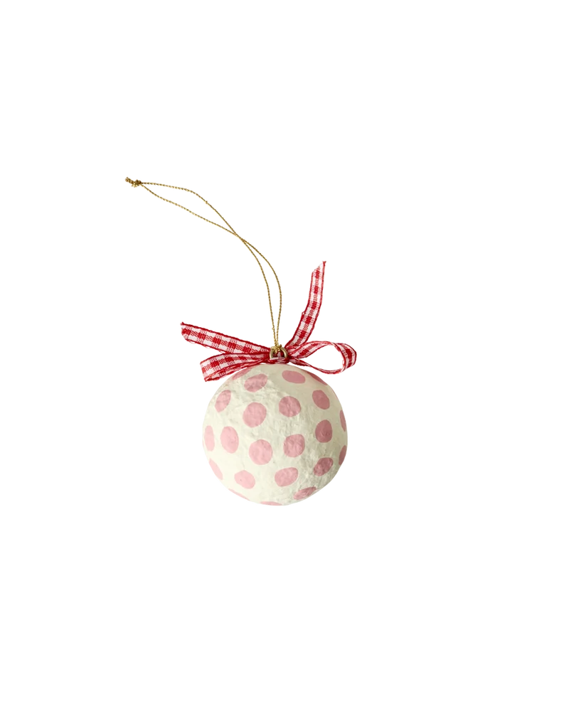 Rund Julepynt - Pink