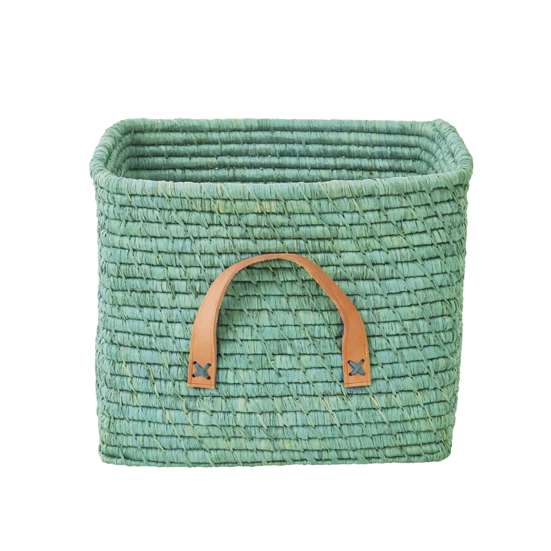 Raffia Opbevaringskurv - Mint