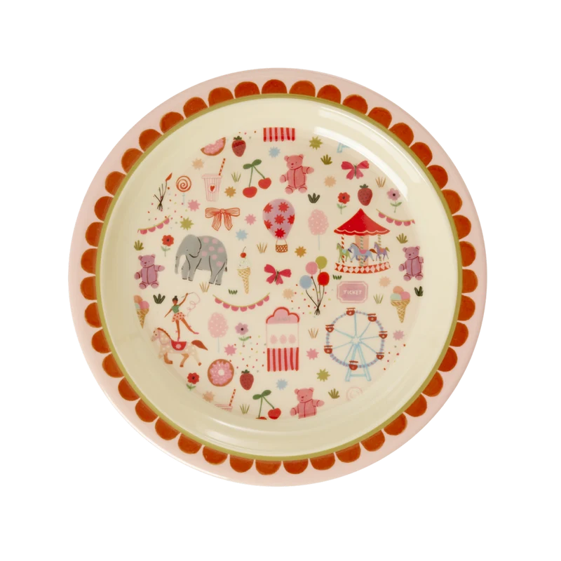 Børnetallerken - Pink - Fun Fair Print