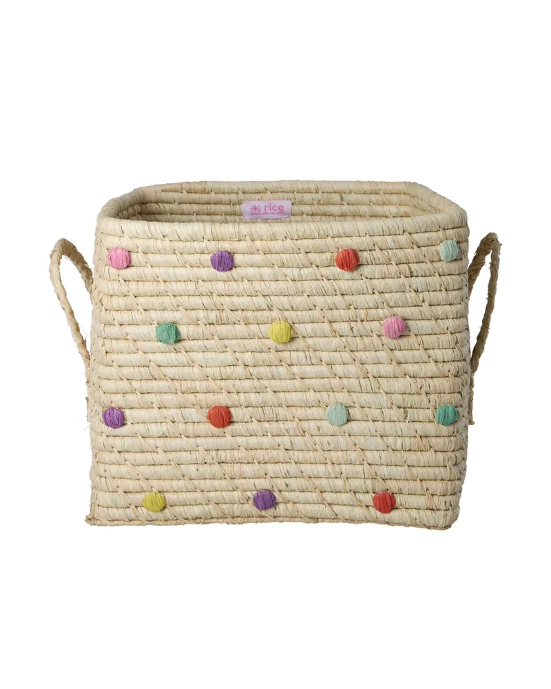 Firkantet Raffia Kurv - Te