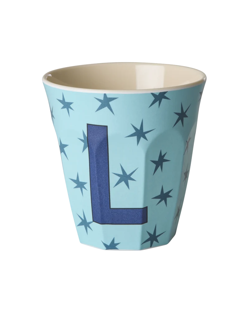 Mellem Alfabetkop - Lys Blå - L - Stars