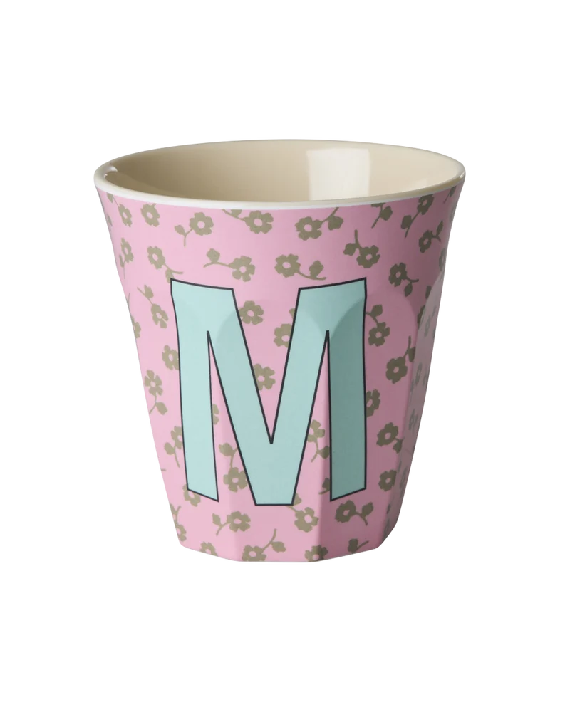 Mellem Alfabetkop - Pink - M - Flowers