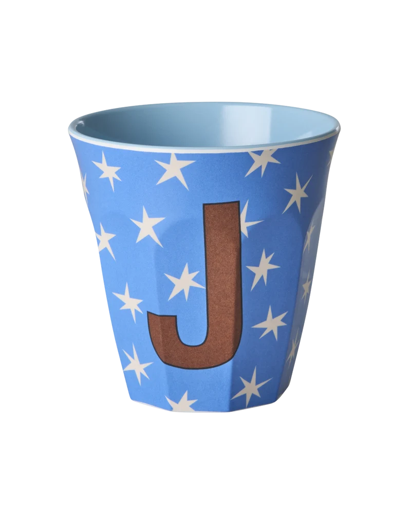 Mellem Alfabetkop - Blå - J - Stars