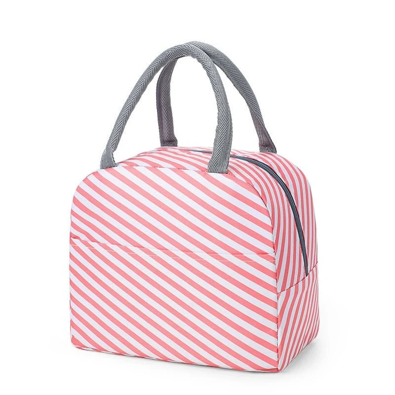 Sac isotherme repas zèbre rose