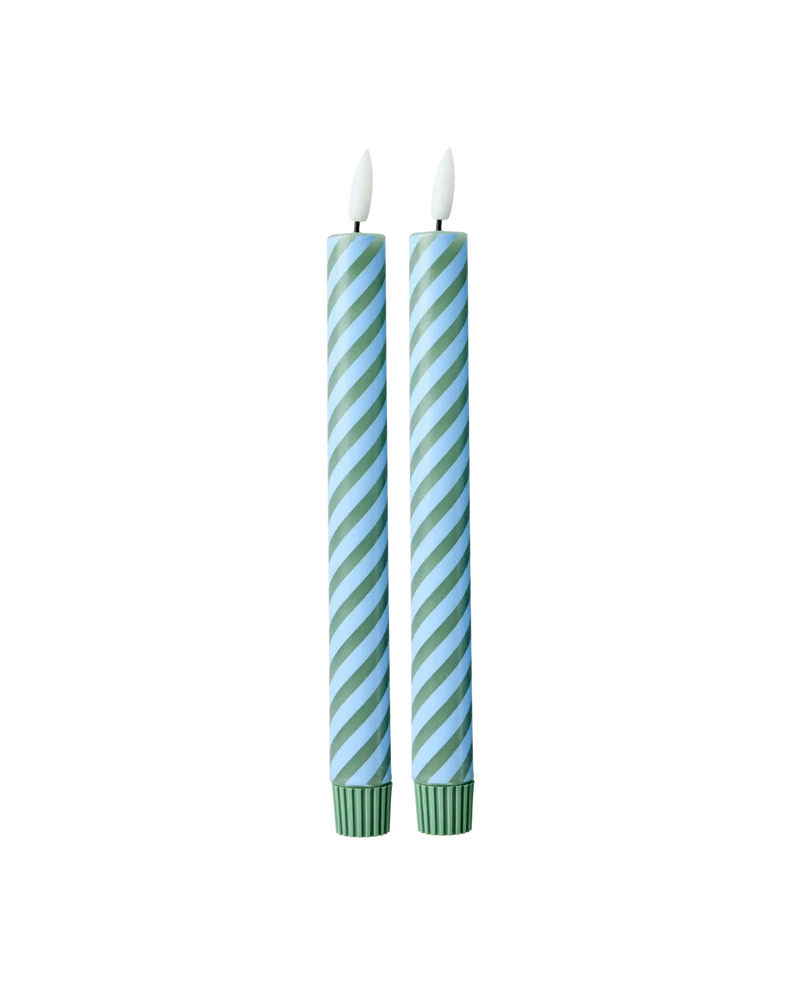 LED Stearinlys - Blå - 2-pak