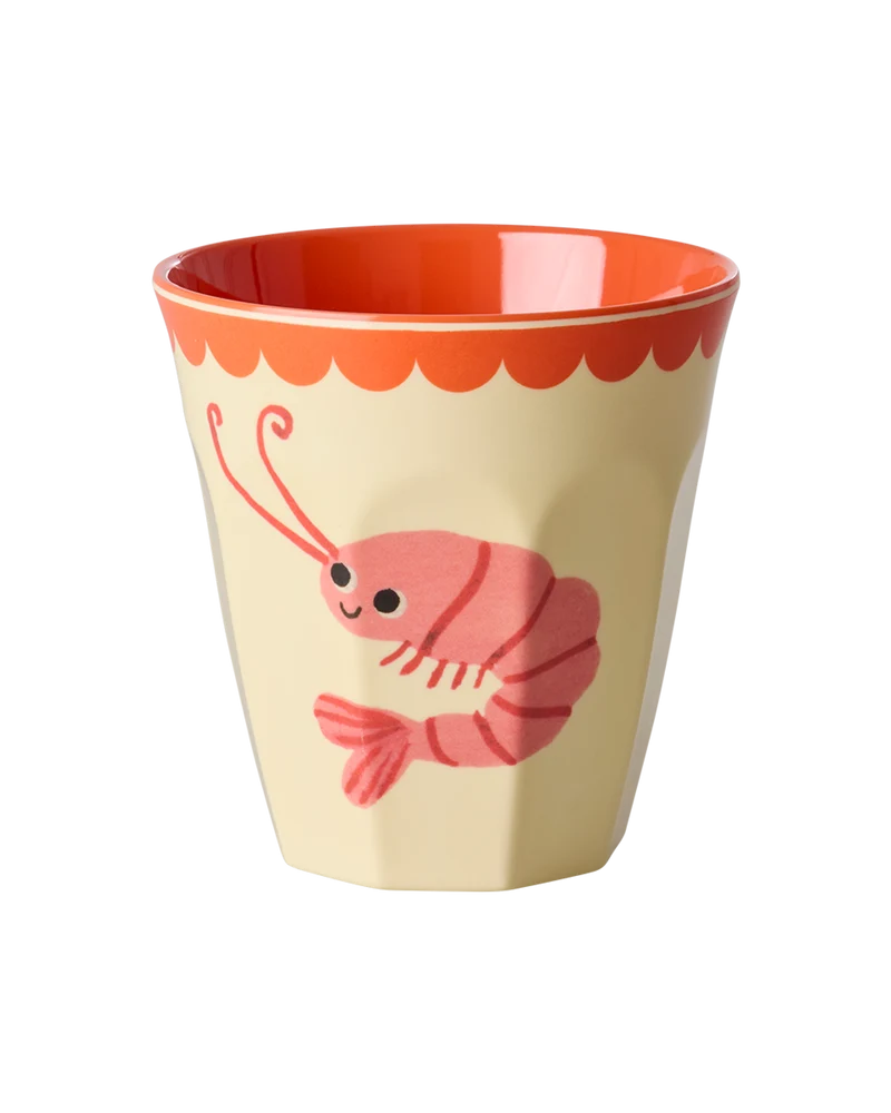 Mellem Kop - Creme - New Shrimp Print