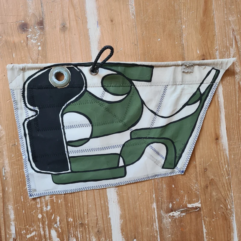 Peinture sur voile Poisson par Cécile Colombo
