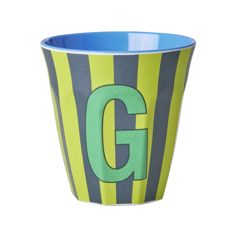 Mellem Alfabetkop - Grøn - G - Stripes