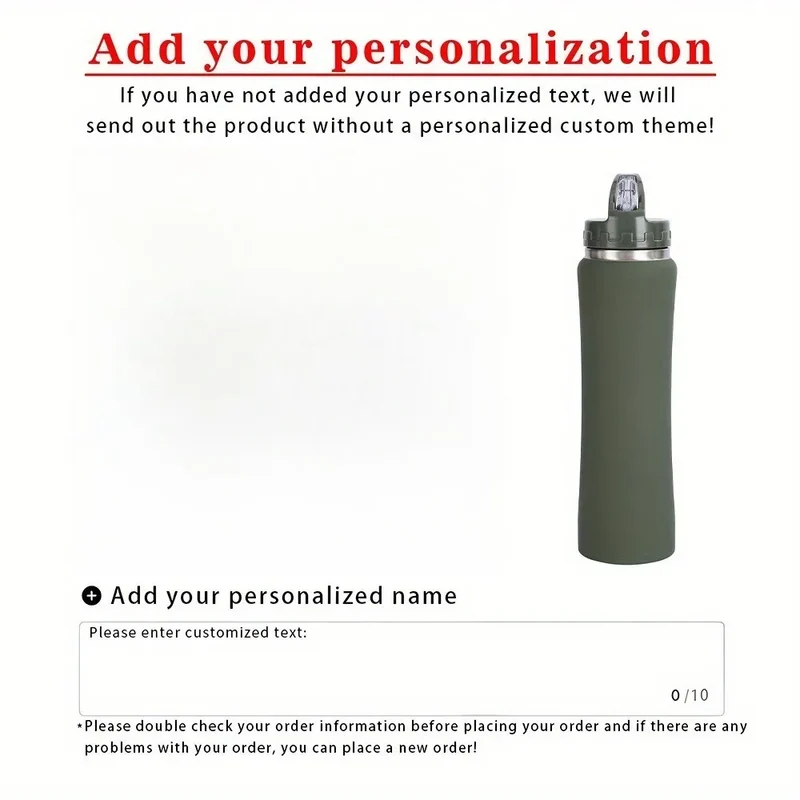 Gourde Isotherme Personnalisée Inox avec Paille 600ml