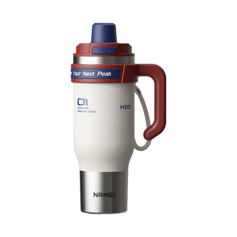 Gourde Paille Isotherme Inox Grande Capacité 1250ml
