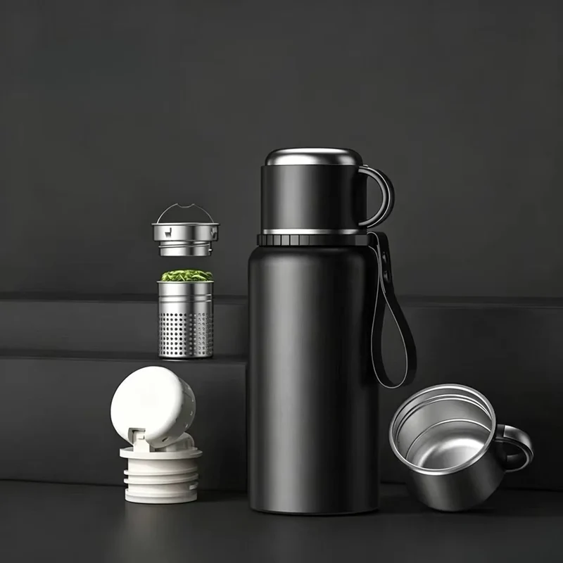 Bouteille Thermos 1L Inox avec Poignée