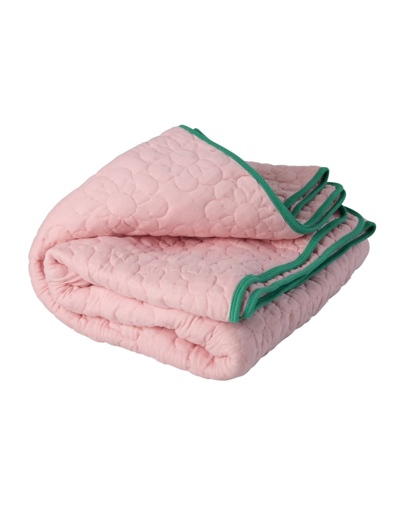 Bomuld Tæppe - Rosa