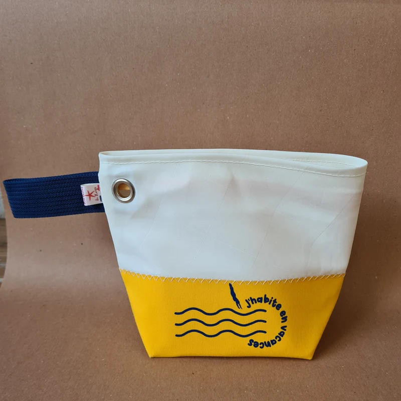 K-bin petit Yellow "J'habite en vacances"