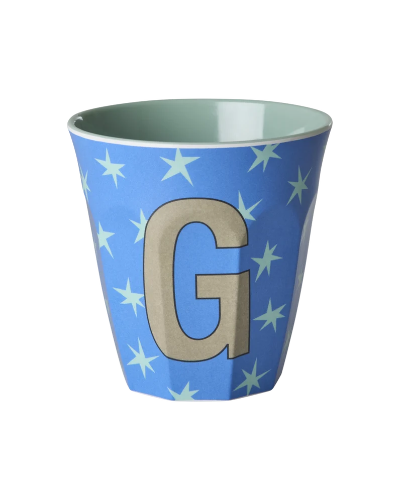 Mellem Alfabetkop - Blå - G - Stars