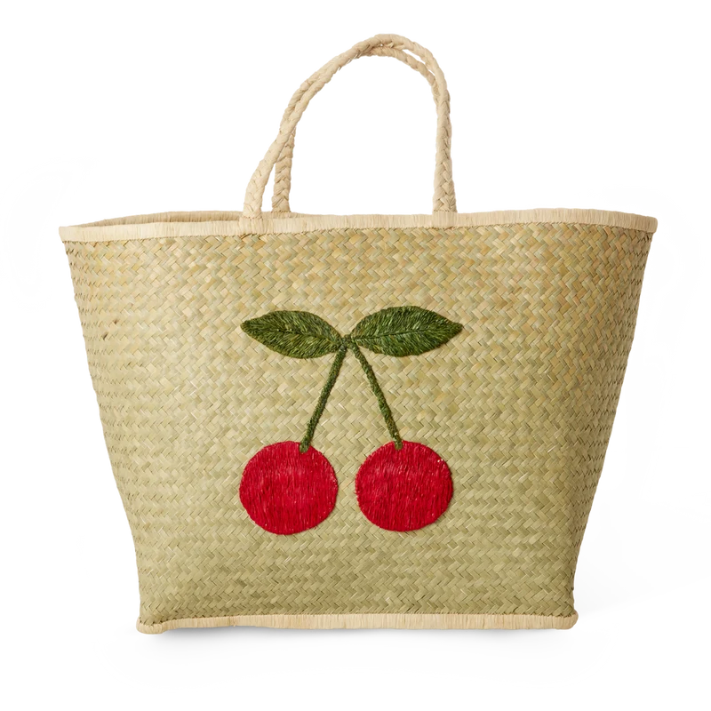 Stor Raffia Taske - Natur - Big Cherry Design