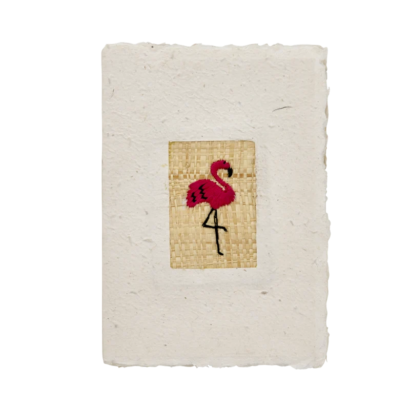 A5 Papir Kort med Kuvert - Pink - Flamingo