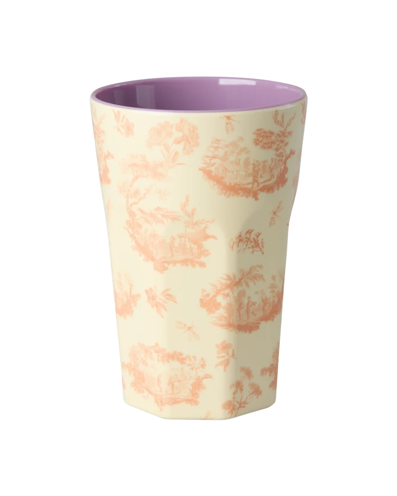 Høj kop - Creme - Toile de rice Print