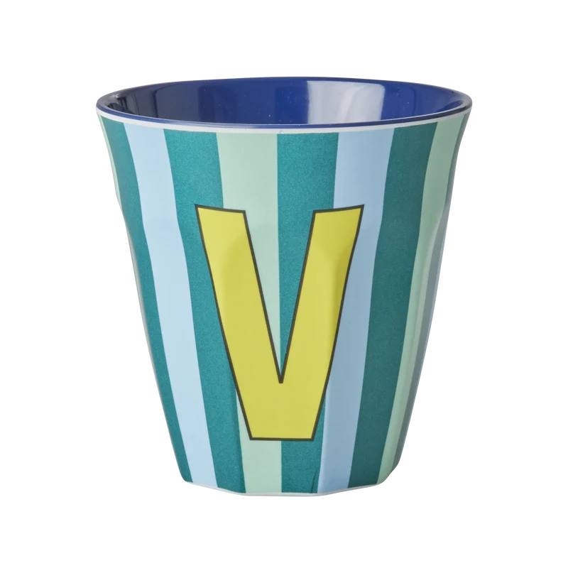 Mellem Alfabetkop - Multifarvet - V - Stripes
