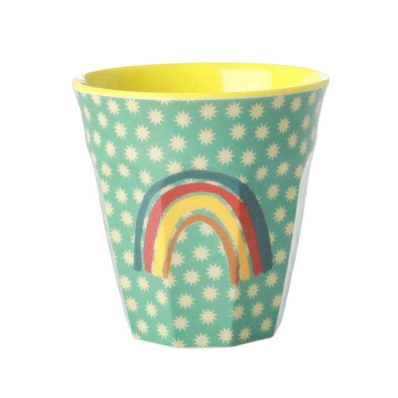 Mellem Kop - Multifarvet - Rainbow and Stars Print