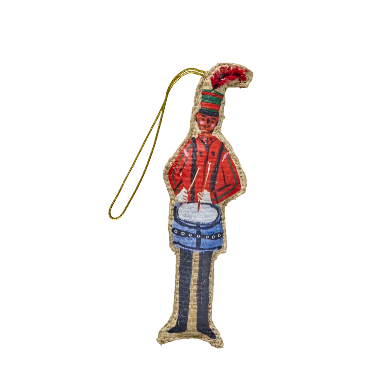 Raffia Julepynt - Rød - Drummer Design