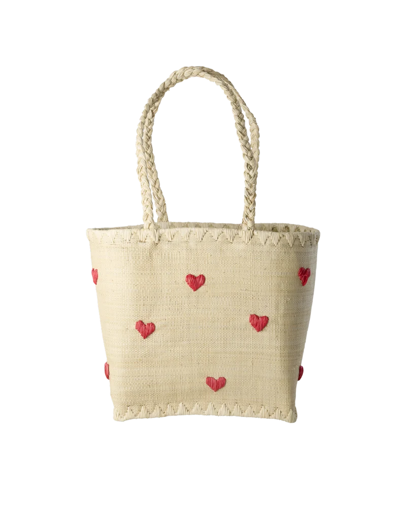 Lille Raffia Taske - Natur - Darling Hearts Design