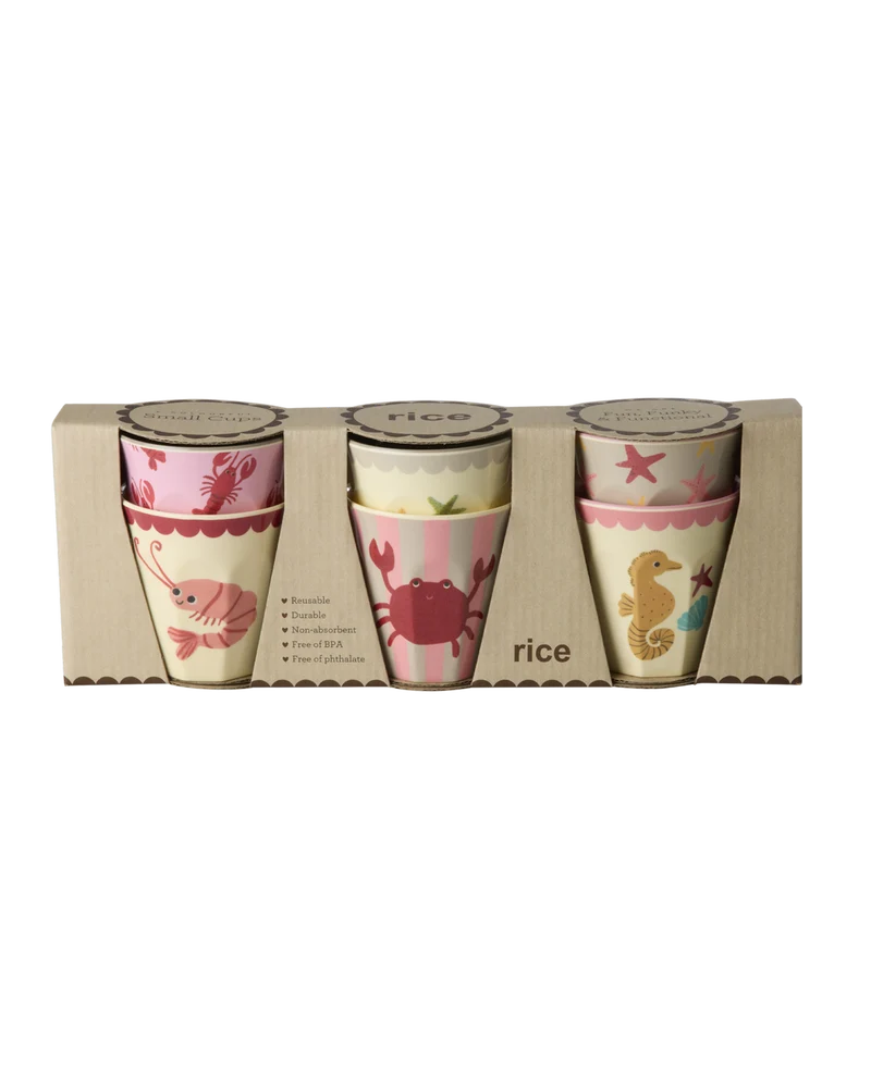 Lille Kop - Koral - Ocean Print - 6-pak