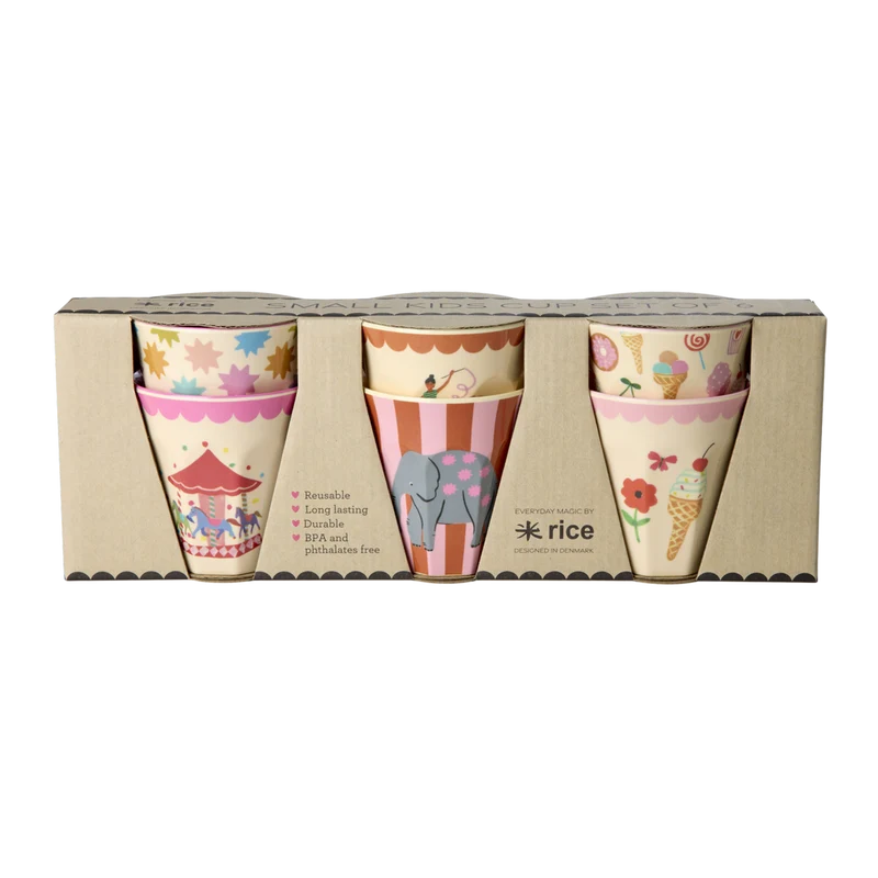 Lille Kop - Pink - Fun Fair Print - 6-pak