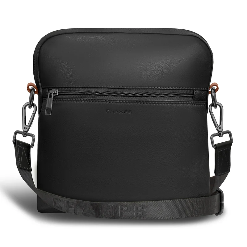 Onyx / Leather Cross-Body Bag *Drop Ship*