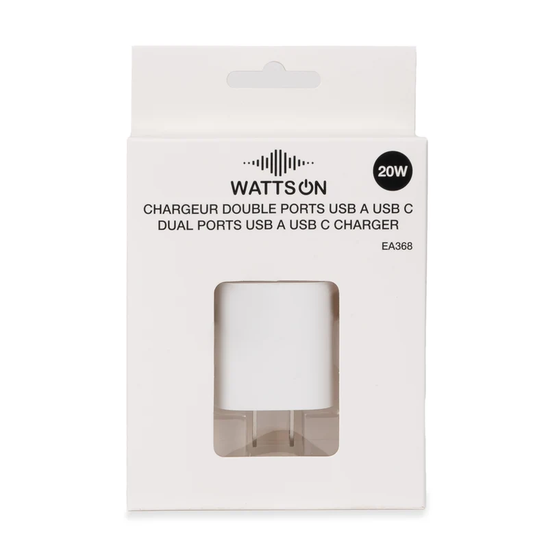 Dual Ports PD+QC charger
