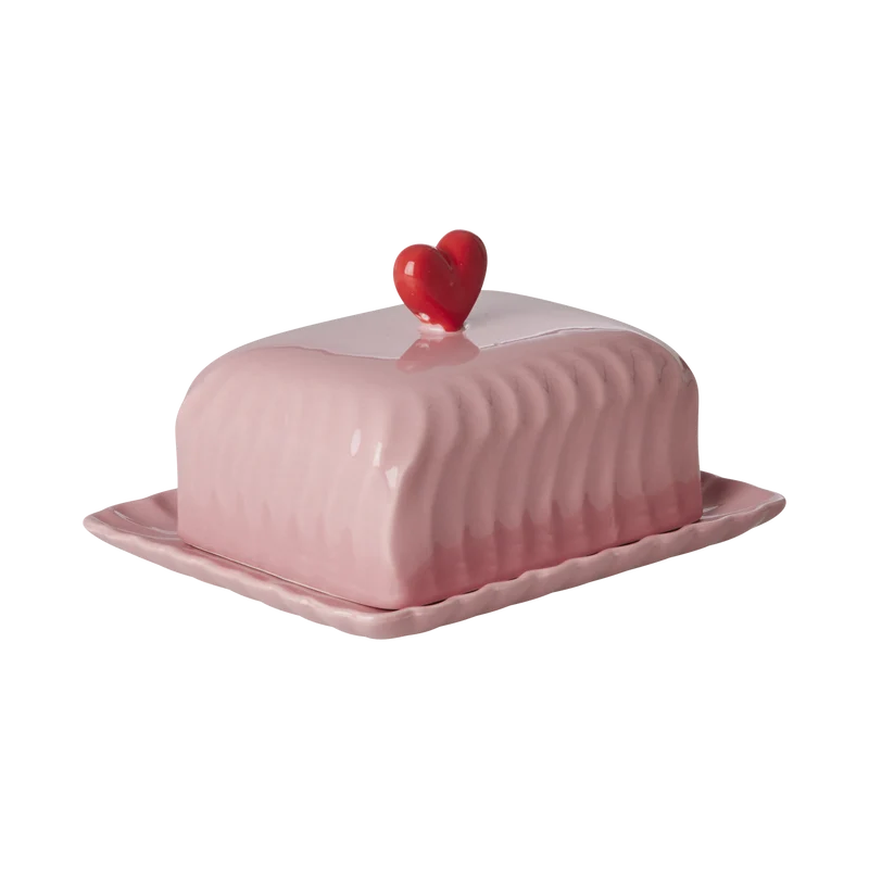 Keramik Smørboks - Pink