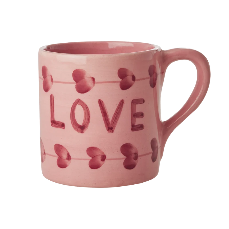 Keramik Krus - Pink - Hand-painted LOVE