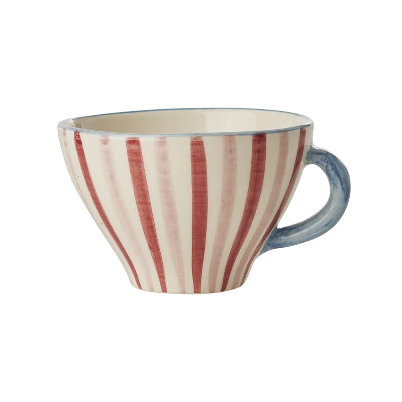 Keramik Tekop - Hand-painted Stripes