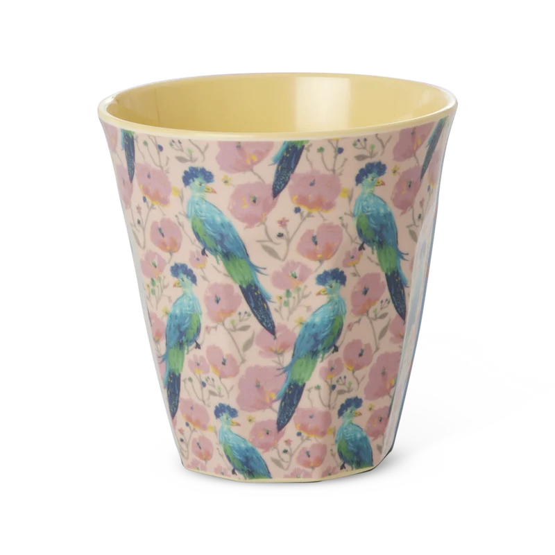 Mellem Kop - Lyserød - Exotic Bird Print