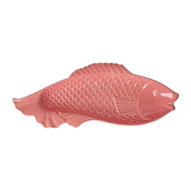 Stor Fisk Keramik Serveringsfad - Koral