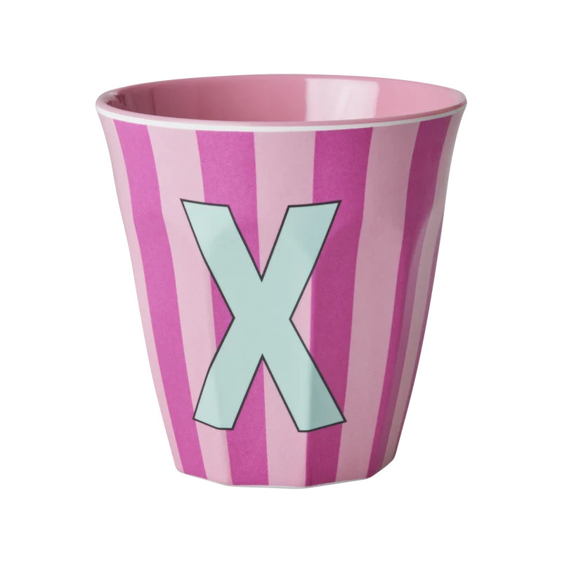 Mellem Alfabetkop - Pink - X - Stripes