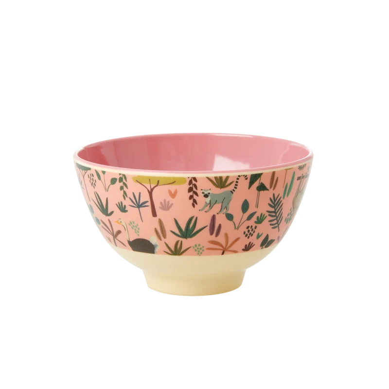 Lille Børneskål - Koral - Jungle Print