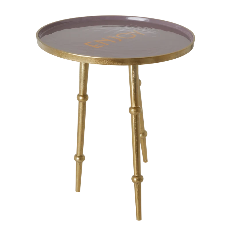 Stor Rund Metal Bord - Lavendel