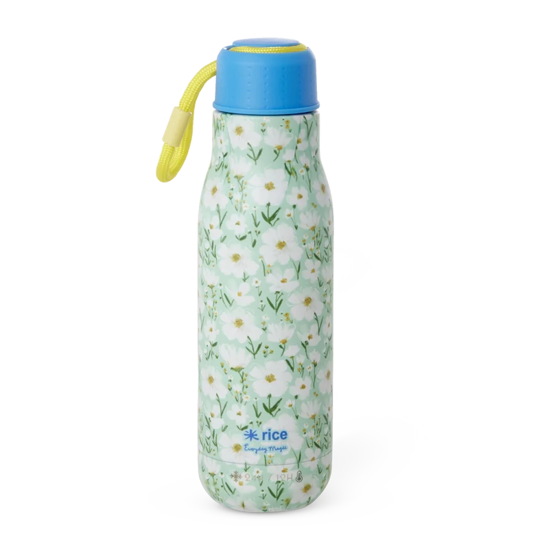 Rustfri Stål Drikkedunk - Mint - Summer Bloom - Gaveæske