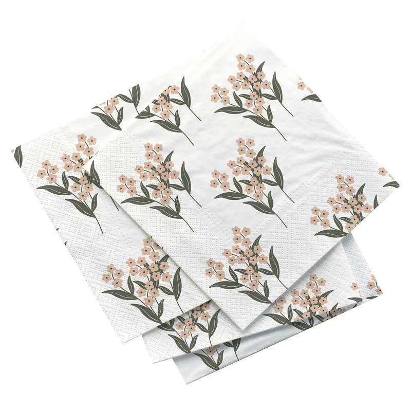 Serviettes de table - Fleurs délicates
