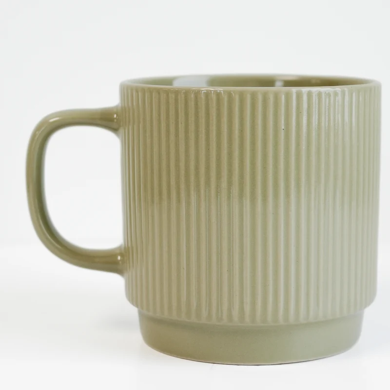 Tasse striée & empilable - Verte